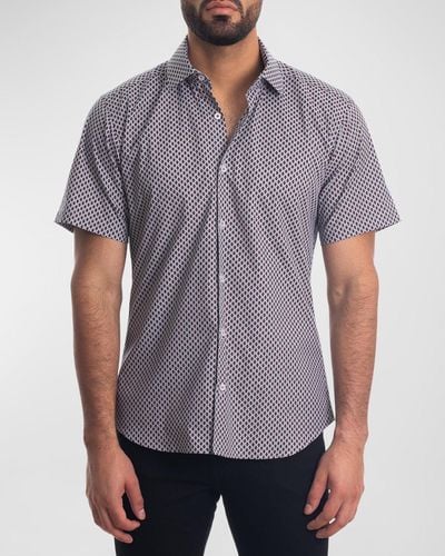 Jared Lang Patterned Button-down Shirt - Purple