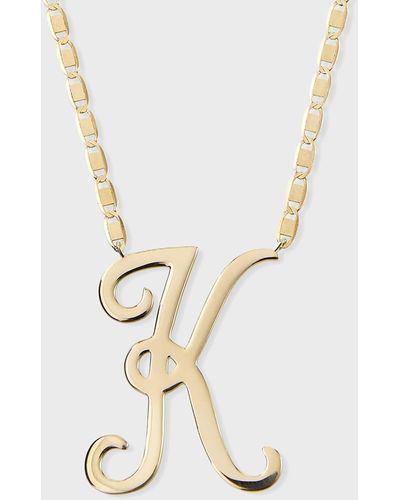 Lana Jewelry 14K Malibu Initial Necklace - Metallic
