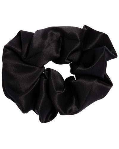 L. Erickson Silk Charmeuse Oversized Scrunchie - Black
