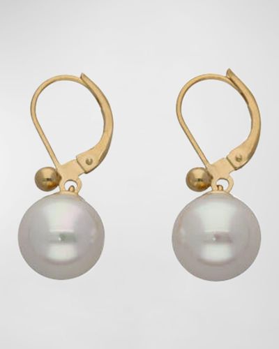 Majorica Nuada Pearl Drop Earrings With Lever Back - Metallic