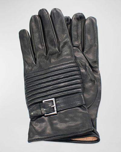 Portolano Napa Leather Motorcycle Gloves - Gray