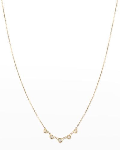 Jacquie Aiche Yellow Gold 5-diamond Emily Necklace - Natural