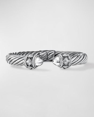 David Yurman Renaissance Cable Bracelet In Silver, 9mm - Gray