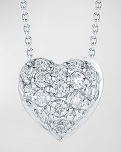 Roberto Coin Pave Heart Necklace - White