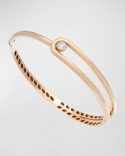 Krisonia 18k Yellow Gold Bracelet With Single Diamond - White
