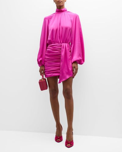 Ramy Brook Katalina Long-Sleeve Mini Dress - Pink