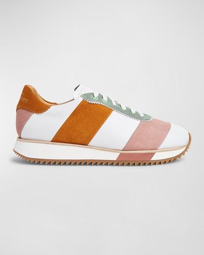 The Office Of Angela Scott The Quinn Leather Low-top Sneakers - Multicolor
