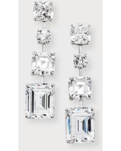 Golconda by Kenneth Jay Lane Cubic Zirconia Statement Earrings - White