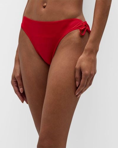 Norma Kamali Jason Bikini Bottoms - Red