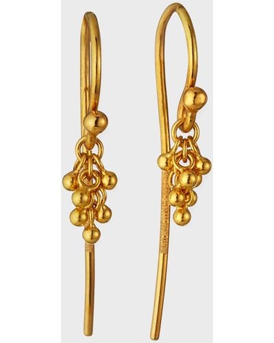 Gurhan 24k Gold Crisscross Chain Hook Earrings - Metallic
