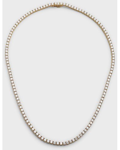 Neiman Marcus 18k Yellow Gold Diamond Tennis Necklace, 14.18 Ct. - Natural