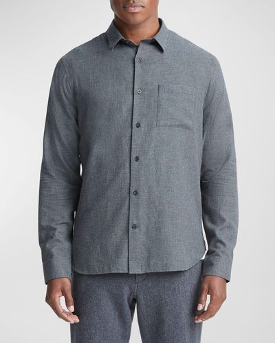 Vince Mendocino Houndstooth Button-down Shirt - Gray