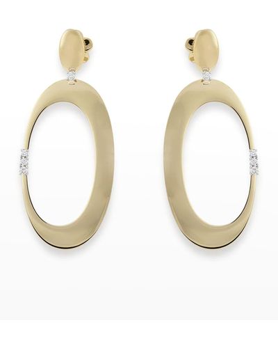 Staurino Renaissance 18K Oval Earrings With Diamonds - Metallic