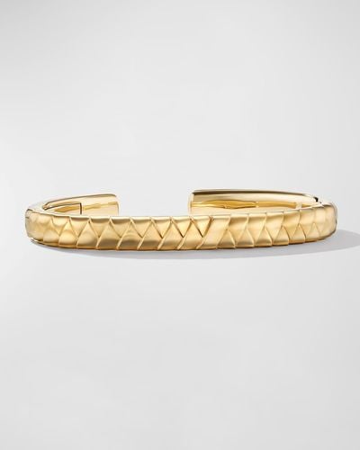 David Yurman Cairo Wrap Cuff Bracelet In 18k Yellow Gold, 8mm - Metallic