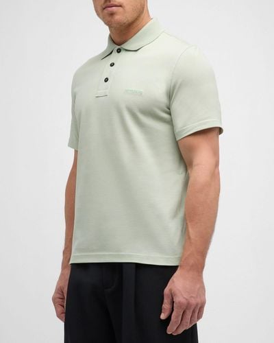 Ferragamo 3-Button Pique Polo Shirt - Green