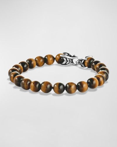 David Yurman Spiritual Beads Bracelet With Silver, 8mm - Metallic
