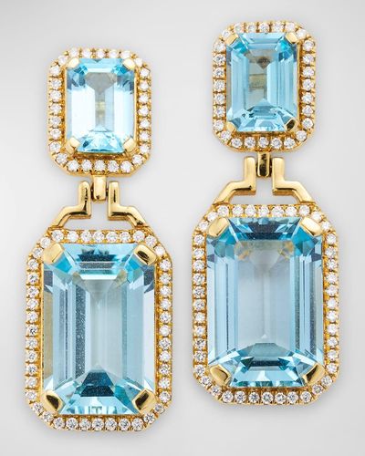 Goshwara 18K Topaz & Diamond Earrings - Blue