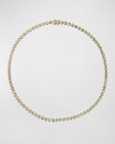 Emily P. Wheeler Demantoid Tennis Necklace In 18k Rose Gold - Natural