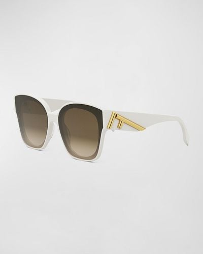 Fendi First Acetate Cat-eye Sunglasses - White
