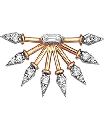 Kismet by Milka 14k Rose Gold 8-ways Diamond Earring, Single - White