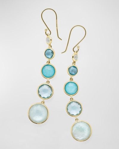 Ippolita Lollitini 5-stone Drop Earrings In 18k Gold - White