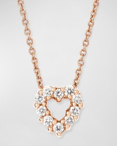 Roberto Coin Diamond Heart Pendant Necklace - Metallic