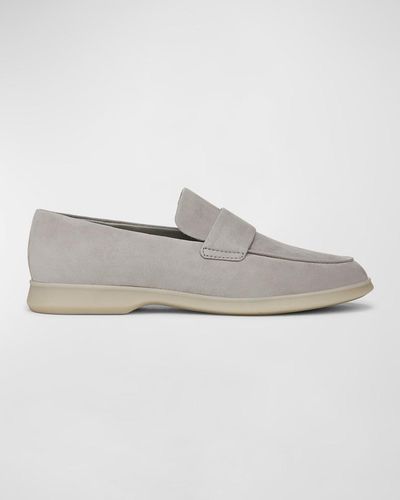 Vince Suede Casual Sporty Loafers - Gray