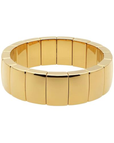 ’ROBERTO DEMEGLIO Aura 18k White Gold Overlay Stretch Bracelet - Metallic