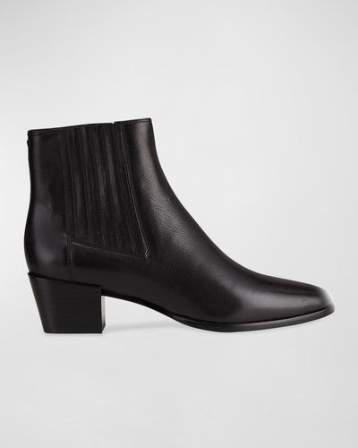Rag & Bone Rover Leather Ankle Booties - Black
