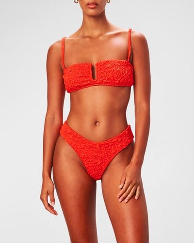 Mara Hoffman Cruz Bralette Bikini Top - Orange