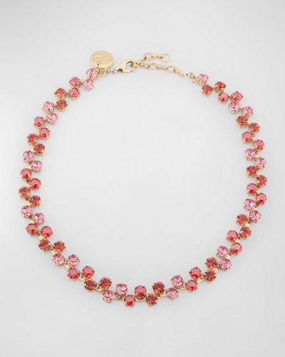 Rebekah Price Jolene Crystal Statement Necklace - Pink