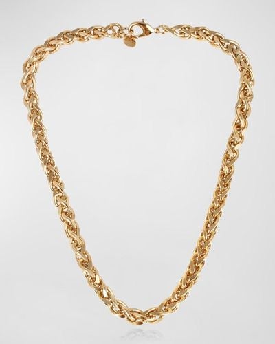 Gas Bijoux Chaine Vintage-Plate Necklace - Metallic