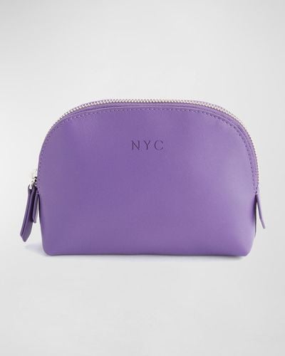 ROYCE New York Compact Cosmetic Bag - Purple