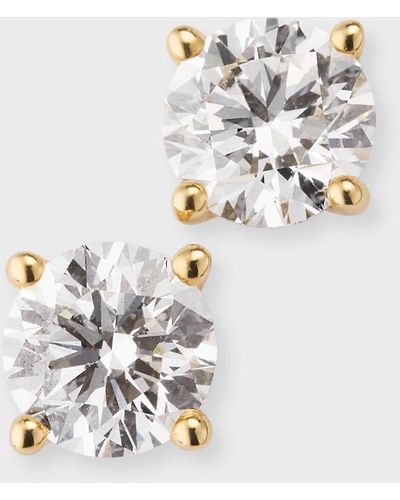 Neiman Marcus Lab Gown Diamond 18K Stud Earrings, 2.01Tcw - White