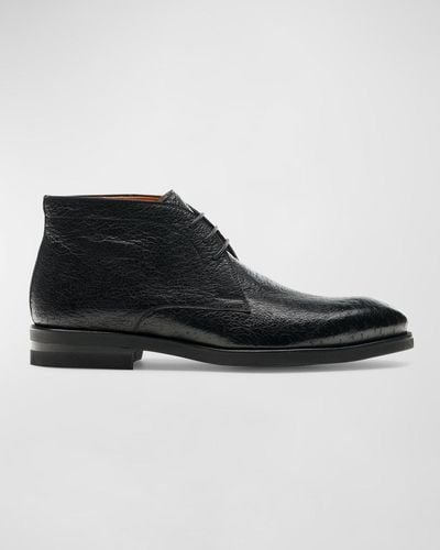 Magnanni Tacna Leather Chukka Boots - Black