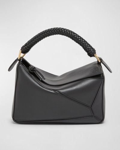 Loewe Small Puzzle Leather Top-Handle Bag - Black