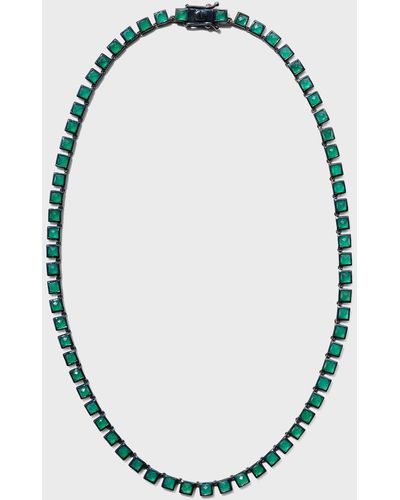Nakard Mini Tile Riviere Necklace - Blue
