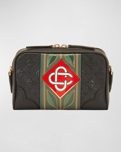 Casablancabrand Monogram Leather Crossbody Bag - Multicolor