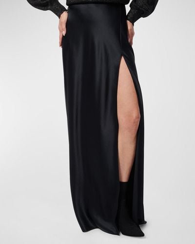 Cami NYC Silk Maxi Slit Skirt - Black