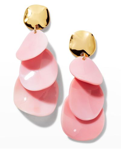 Nest Pink Conch Cascade Earrings