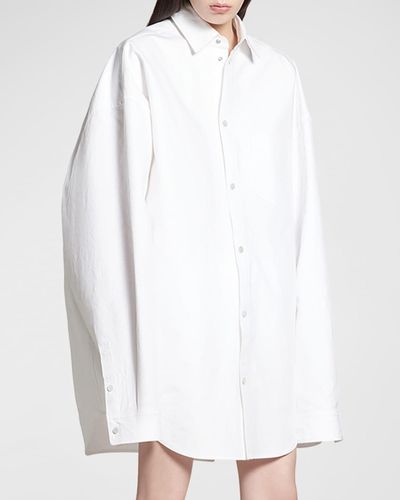 Balenciaga Outerwear Shirt Large Fit - White