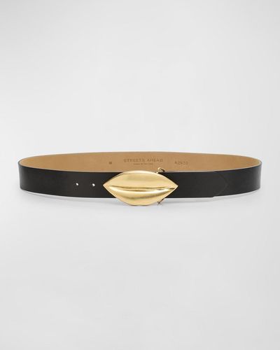 Streets Ahead Golden Lip Smooth Leather Belt - Natural