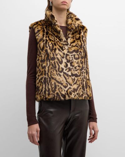 Neiman marcus shop faux fur vest