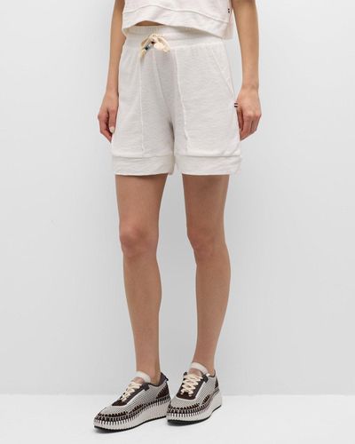 Sol Angeles Terry Raw Midi Shorts - White