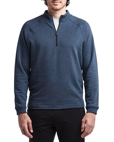 PUBLIC REC Mid-Weight French Terry 1/2-Zip Sweatshirt - Blue