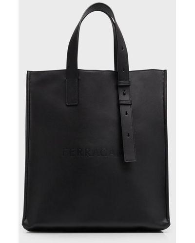 Ferragamo Leather Tote Bag - Black