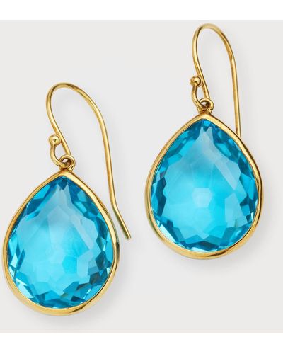 Ippolita Small Teardrop Earrings In 18k Gold - Blue