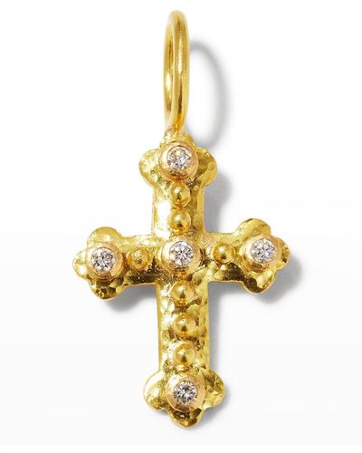 Elizabeth Locke Diamond Byzantine Cross Pendant - Metallic
