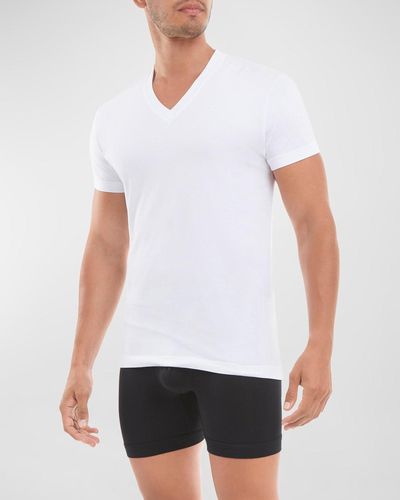 2xist Pima Luxe Slim Fit V-Neck T-Shirt - White