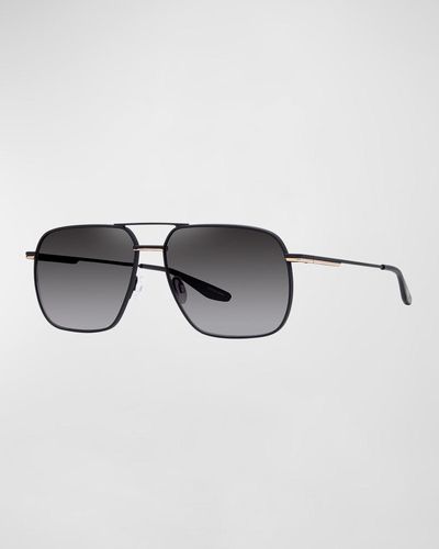 Barton Perreira Royale Titanium Aviator Sunglasses - Multicolor